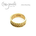【再入荷】【3点以上で15%OFFクーポンあり】【Rakuten Fashion THE SALE 50%OFF】≪chibi jewels≫ チビジュエルズ ゼブラ シマウマ 柄 刻印 リング 指輪 ゴールド Zebra Strip Ring (Gold) レディース ギフト ラッピング