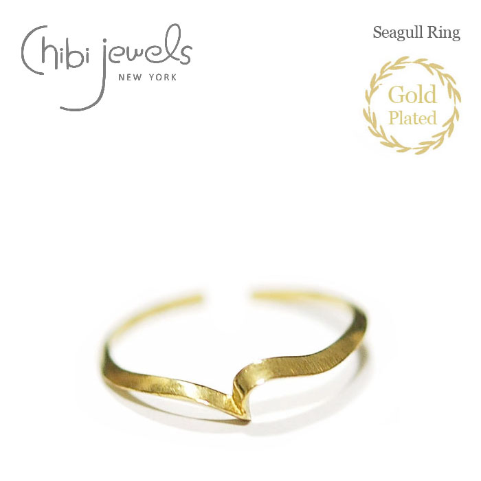 yҖ]̍ŐVzchibi jewels `rWGY  J `[t C^ O ɍ ؚ w S[h 14dグ tH[NO I[vO Seagull Ring (Gold) fB[X