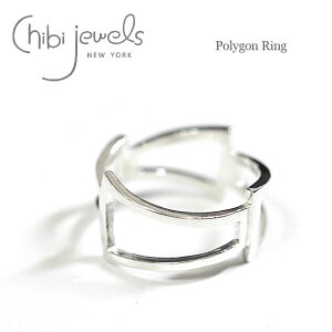 【再入荷】≪chibi jewels≫ チビジュエルズ多角形 シルバー C型リング 指輪 フォークリング オープンリング Polygon Ring (Silver) レディース ギフト ラッピング