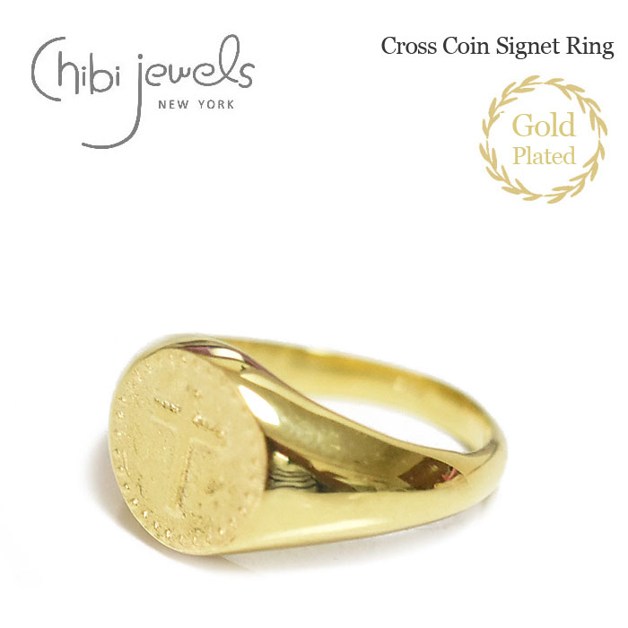 yēׁzchibi jewels `rWGY RC _ _C \ NX R` S[h VOlbg O sL[O w 14dグ 3TCY Cross Coin Ring (Gold)