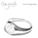 【再入荷】≪chibi jewels≫ チビジュエルズコイン メダル メダイ 十字架 クロス コンチョ 印章 シルバー シグネットリング リング 指輪 SV925 Cross Coin Ring (Silver) レディース