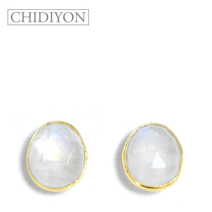 CHIDIYON `fB VR JbeBO I[o [Xg[  S[h sAX p[Xg[ zq z Gemstone Earrings (Moonstone) fB[X