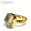 ≪CHIDIYON≫ チディヨン 天然石 大粒 グリーン アメジスト プラシオライト 緑水晶 ゴールド リング パワーストーン 鉱物女子 鉱石 Gemstone Ring (Green Amethyst) レディース ギフト