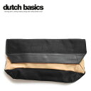 【訳あり商品 アウトレット】≪Dutch Basics≫ ダッチベイシクス 本革 レザー 異素材 ミックス ツートーン 配色 ベージュ 黒 ブラック 横長 セカ...