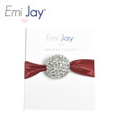 ≪Emi Jay≫ エミジェイ ビジュー ボール 深赤 ワインレッド 平ゴム ヘアゴム ブレスレット Hair Tie レディース ギフト ラッピング