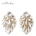 【待望の最新作】≪Ettika≫ エティカ ビジュー グラス フラワー 花 モチーフ ピアス ゴールド 18金仕上げ CRY ME A RIVER Earrings (Gold) レディース ギフト ラッピング