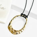 【待望の最新作】≪Ettika≫ エティカ ハンマード 楕円形 オーバル リング チャーム ひも コード ネックレス チョーカー ゴールド 18金仕上げ Oval Necklace (Gold) レディース ギフト ラッピング