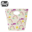 ≪Fluf Textile Goods≫ フルフ テキスタイル グッズオーガニックコットン 太陽 レインボー 虹 ランチバッグ 防水 インナー CLASSIC LUNCH RAINBOWS プレゼント