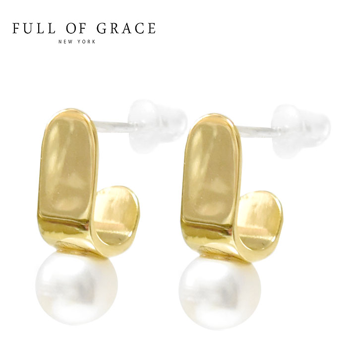 yҖ]̍ŐVzFULL OF GRACE tIuOCX p[ ^ v[g X^bY sAX S[h Sandwich Earrings (Gold) fB[X Mtg bsO