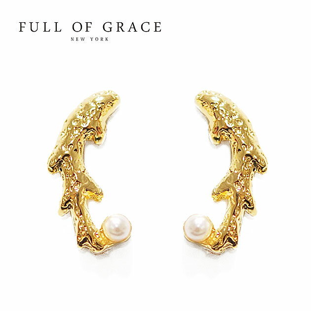 FULL OF GRACE tIuOCX ^ p[ X TS `[t X^bY sAX Pearl Coral Branch Studs Earrings (Gold) fB[X