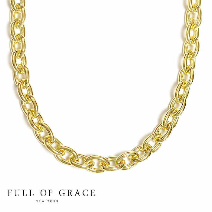 yҖ]̍ŐVzFULL OF GRACE tIuOCX {[ S[h `F[ }e lbNX Chain Necklace (Gold)fB[X Mtg bsO