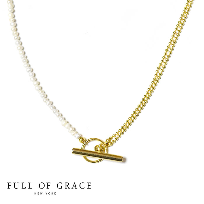 yēׁzFULL OF GRACE tIuOCX  ^ p[ ؚ ɍ {[ `F[ lbNX }e uXbg 2WAY Pearl Necklace (Gold) fB[X Mtg bsO