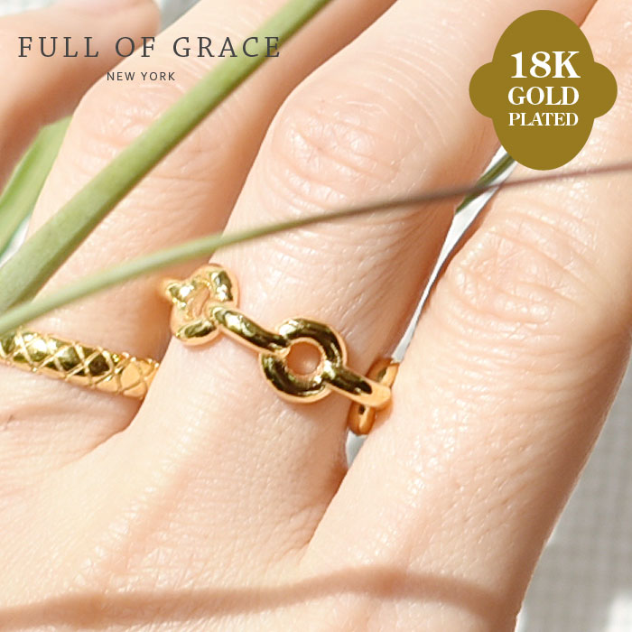 Rakuten - 【CLASSY 雑誌掲載】【再入荷】≪FULL OF GRACE≫ フルオブグレイス ボリューム サークル チェーン リング Circle Chain Ring (Gold)レディース ギフト ラッピング