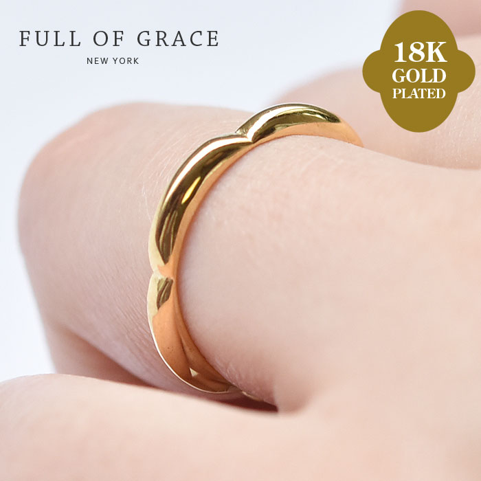 Rakuten - 【待望の最新作】≪FULL OF GRACE≫ フルオブグレイス 花 フラワー モチーフ リング ゴールド 18金仕上げ 指輪 Flower Ring (Gold) レディース ギフト ラッピング