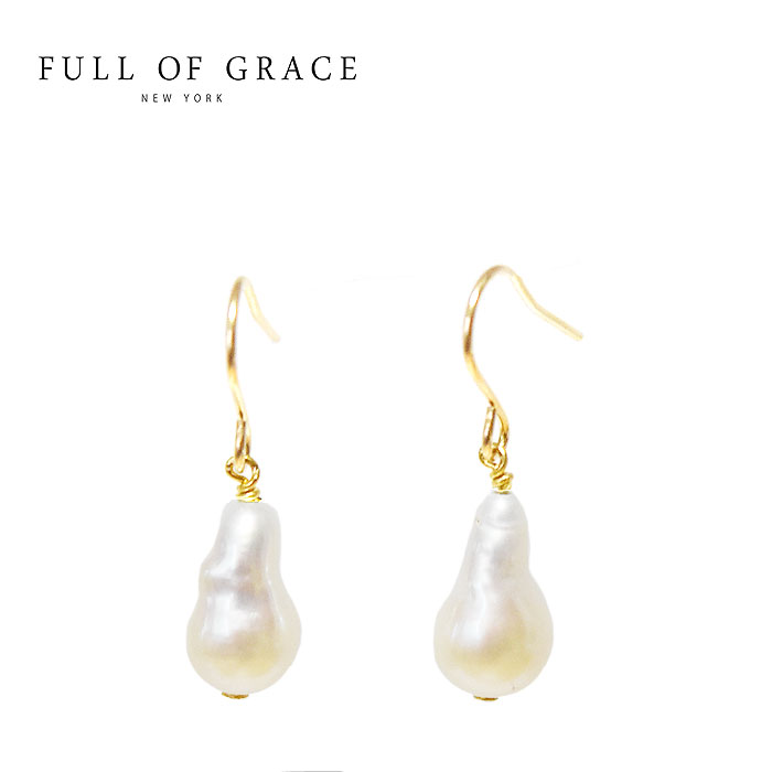 yҖ]̍ŐVzFULL OF GRACE tIuOCX eBAhbv ^ p[  X[ obNp[ tbN sAX Pearl Earrings (Gold) fB[X Mtg bsO