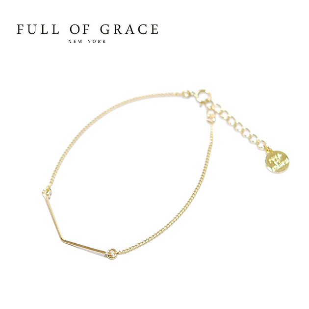 ゴールドのブレスレット（レディース） ≪FULL OF GRACE≫ フルオブグレイスゴールド ワイヤー V字チャーム ブレスレット Gold Charm Bracelet (Gold)レディース ギフト ラッピング