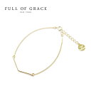 ゴールドのブレスレット（レディース） ≪FULL OF GRACE≫ フルオブグレイスゴールド ワイヤー V字チャーム ブレスレット Gold Charm Bracelet (Gold)レディース ギフト ラッピング