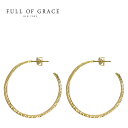 ≪FULL OF GRACE≫ フルオブグレイス ゼブラ しまうま 型押し ゴールド フープ ピアス 動物 アニマル シマウマ Hoop Earrings (Gold) レディース ギフト ラッピング