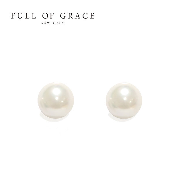 ≪FULL OF GRACE≫ フルオブグレイス 真珠 パール スタッズ ピアス Small Pearl Earrings (Gold) レディース ギフト ラッピング