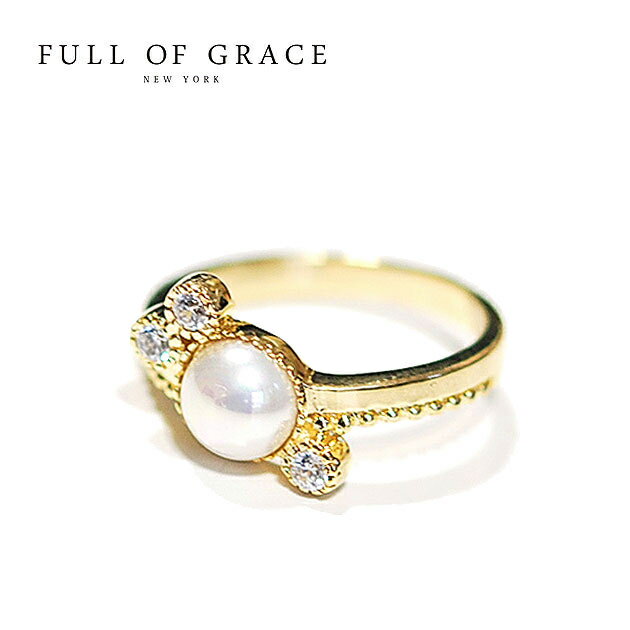 yēׁzFULL OF GRACE tIuOCX ^ p[ L[rbNWRjA O Pearl Ring (Gold) fB[X Mtg bsO