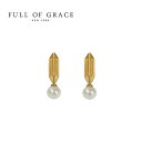 【再入荷】≪FULL OF GRACE≫ フルオブグレイス パール バー スタッズ ピアス Modern collection Pearl BarStud Earrings (Gold) レディース ギフト ラッピング