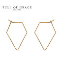 ダイヤモンド 【全品対象500円OFFクーポン配布中】≪FULL OF GRACE≫ フルオブグレイス シンプル 五角形 ダイヤモンド モチーフ フープ ピアス Dia Hoop Earrings (Gold)レディース ギフト ラッピング