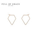 ダイヤモンド 【全品対象500円OFFクーポン配布中】≪FULL OF GRACE≫ フルオブグレイスシンプル 五角形 ダイヤモンド モチーフ フープ ピアス Dia Hoop Earrings (Gold)レディース ギフト ラッピング