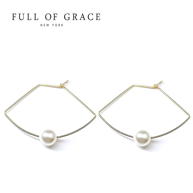 FULL OF GRACE tIuOCX ЂƗ ^ p[ ^ t[v@sAX Gingko Pearl Earrings (Gold) fB[X Mtg bsO