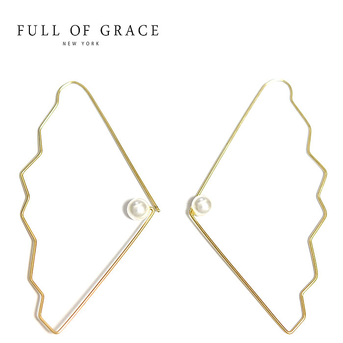 FULL OF GRACE tIuOCX ЂƗ ^ p[ t[v sAX@Cockle Shell Pearl Earrings (Gold)fB[X Mtg bsO