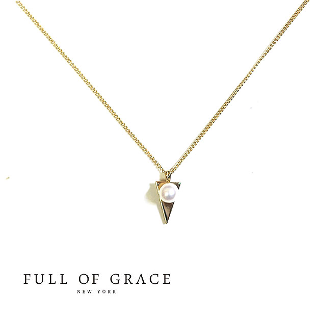 楽天ZUTTOHOLIC≪FULL OF GRACE≫ フルオブグレイスモダンコレクション パール トライアングル ゴールドネックレス SAKU Necklace（Gold）レディース ギフト ラッピング