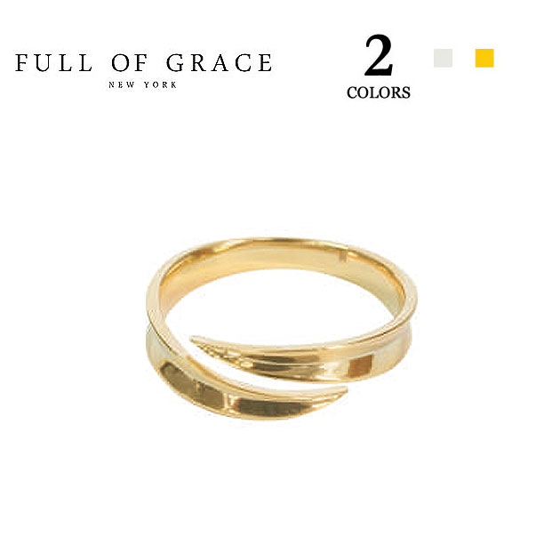 ≪FULL OF GRACE≫ フルオブグレイス エッジ カーブ リング Modern collection Edge Ring (Gold/Silver)レディース ギフト ラッピング