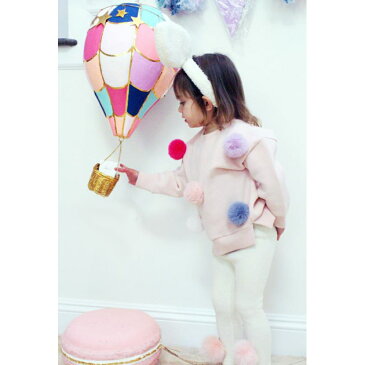 【2歳/3歳/4歳/5歳/6歳/7歳】【楽天スーパーセール 50%OFF】≪Petite Hailey≫ プチ・ヘイリーカラフル ポンポン 長袖 スウェット ピンク トレーナー トップス POM POM Sweatshirts Pinkベビー/キッズ/女の子