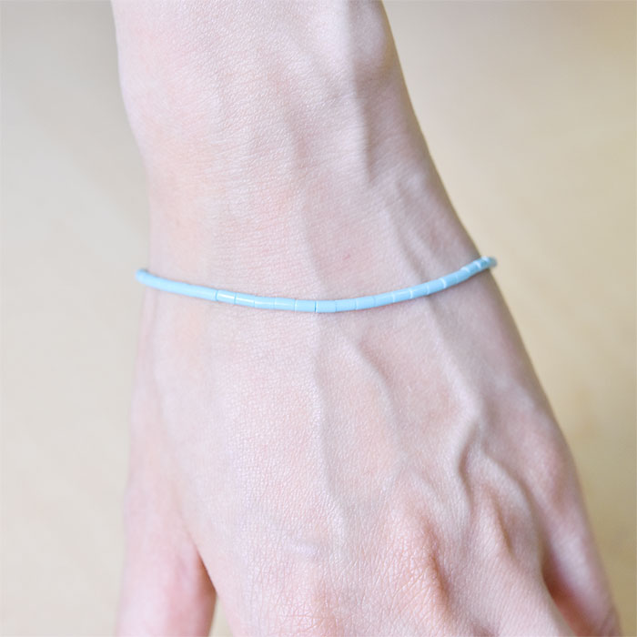 【待望の最新作】≪HARPO≫ アルポ (パルポ) 天然石 ターコイズ ビーズ シルバー ブレスレット SV925 Turquoise Heishi　Bracelet (Silver) レディース ギフト ラッピング zuttoholic-10013919 ZUTTOHOLIC サンプル画像2