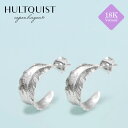【待望の最新作】≪HULTQUIST copenhagen≫ フルトクイスト コペンハーゲン フェザー 羽根 モチーフ デザイン フープ ピアス シルバー SV925 Earrings (Silver) レディース ギフト ラッピング