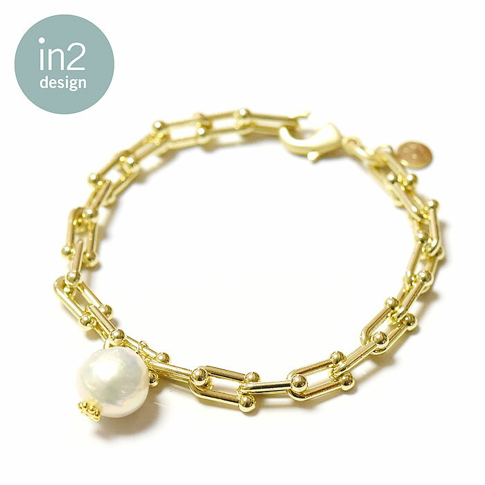 ySTORY Gfځzin 2 design Cc[fU ^ obN p[ 傫 {[ n[hEFA [W N `F[ uXbg Baroque Pearl Bracelet (Gold) fB[X Mtg bsO