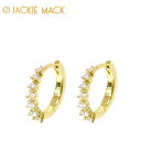 【待望の最新作】≪Jackie Mack≫ ジャッキー マック キュービックジルコニア 小ぶり 小さめ 12mm 華奢 フープ ピアス ゴールド 18金コーティング仕上げ TWINKLE HUGGIES (Gold) レディース ギフト