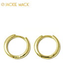 【待望の最新作】≪Jackie Mack≫ ジャッキー マック シンプル 中折れ 華奢 18mm フープ ピアス ゴールド 18金コーティング仕上げ (Gold) レディース ギフト ラッピング