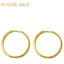 【待望の最新作】≪Jackie Mack≫ ジャッキー マック シンプル 中折れ 華奢 21mm フープ ピアス ゴールド 18金コーティング仕上げ (Gold) レディース ギフト ラッピング