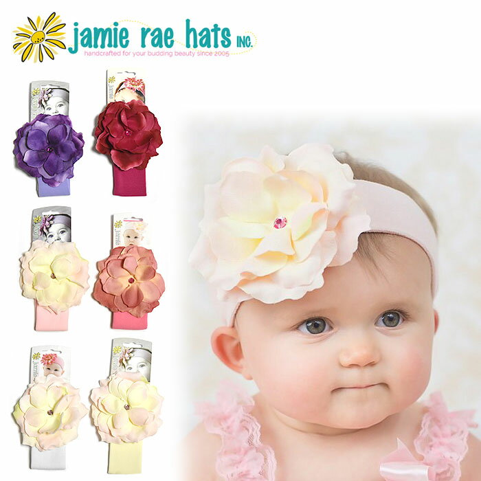 楽天ZUTTOHOLIC≪Jamie Rae Hats≫ ジェイミーレイハッツ 全6色 花 フラワー ヘアバンド ヘッドバンド 頭飾り 赤ちゃん ベビー 子供 キッズ 出産祝い ギフト 女の子 ニューボーンフォト SNS映え