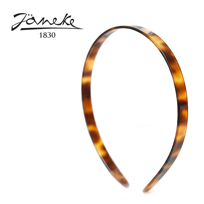 【待望の最新作】≪Janeke≫ ヤネケべっ甲 ライトブラウン ラウンド 細め カチューシャ ヘアバンド Headband (Brown Tortoise)【レディース】【プレゼント ギフト　ラッピング】