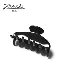 ≪Janeke≫ ヤネケ ブラック 黒 スモール サイズ ラウンド ヘアクリップ バナナクリップ バンス クリップ Hair Clip (Black) レディー...