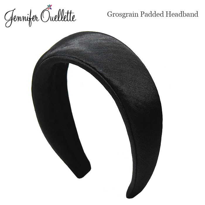 GISELe Ǻܡۡں١ۢJennifer Ouellette ˥ե å ֥å   Ǻ ѥǥå դä ܥ塼 塼 إХ Grosgrain Padded HeadBand (Black) ǥ