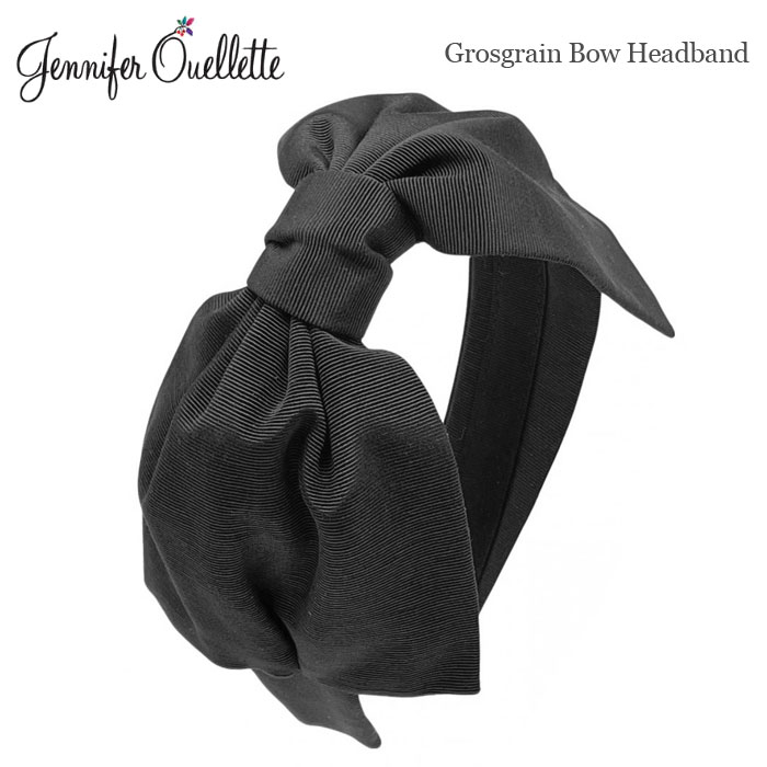 VERY Ǻܡۡ˾κǿۢJennifer Ouellette ˥եå ֥å     ܥ 塼 إХ إåɥɥ쥹 Grosgrain Bow Headband (Black) ǥ