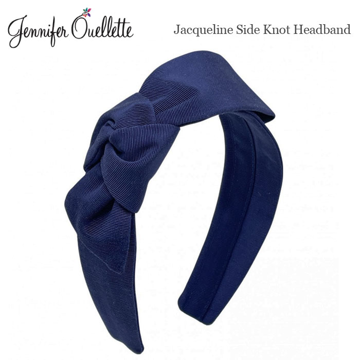 ˾κǿۢJennifer Ouellette ˥եå ͥӡ    Х 塼 إХ Jacqueline Side Knot Headband (Navy) ǥ ե åԥ