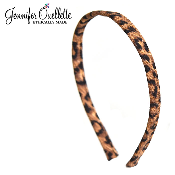 【再入荷】≪Jennifer Ouellette≫ ジェニファーオーレット レオパード ヒョウ柄 極細 カチューシャ ヘアバンド Leopard Print B...