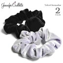 【待望の最新作】≪Jennifer Ouellette≫ ジェニファーオーレット 全2色 ビッグシュシュ ベルベット 別珍 ベロア 素材 ヘアゴム シュシュ ブラック 黒 アイリス パープル Velvet Scrunchie レディース ギフト ラッピング