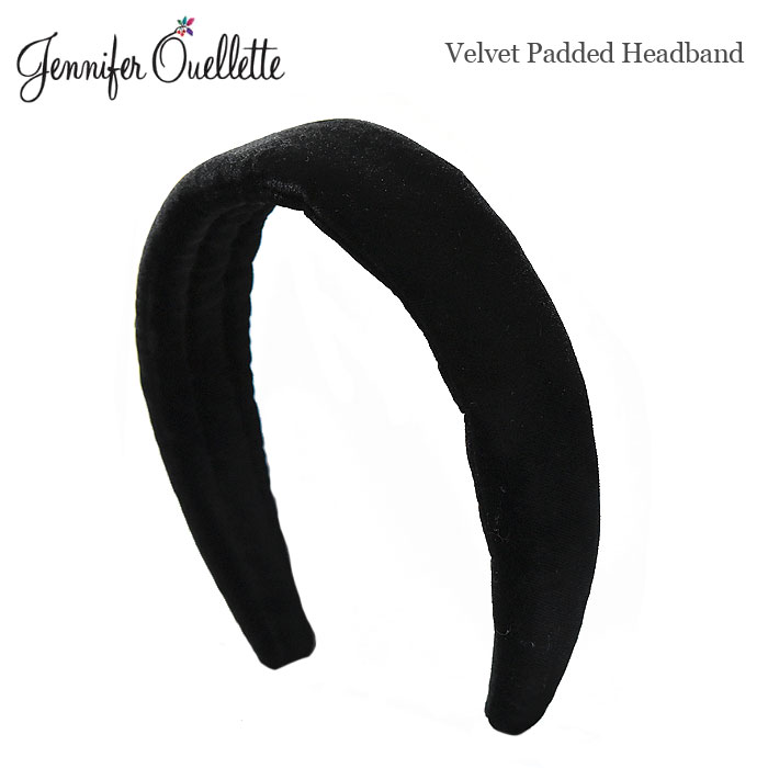 ˾κǿۢJennifer Ouellette ˥ե å ֥å  ٥٥å  ٥ Ǻ ѥǥå դä ܥ塼 塼 إХ Vlvet Padded HeadBand (Black) ǥ ե