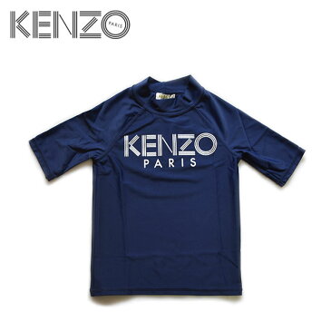 【4歳/5歳/6歳/7歳】【楽天スーパーセール 60％OFF】≪KENZO≫ ケンゾー水着 ロゴプリント 長袖 ラッシュガード UVカット ネイビー トップスLogo Print Rush Guard (Navy)キッズ/男の子/子供