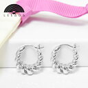 【待望の最新作】≪LEEADA≫ リーダ ねじれ ツイスト フープ ピアス シルバー Flora Hoops (Silver) レディース ギフト ラッピング