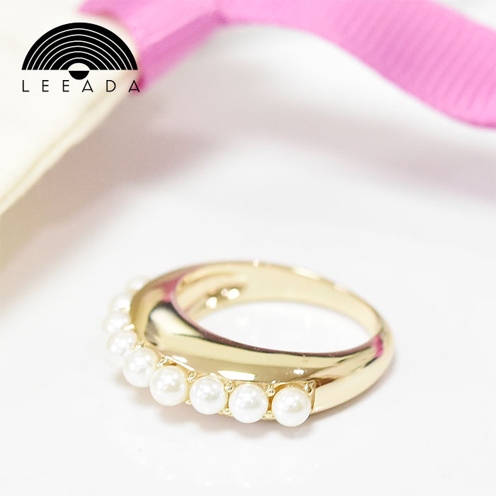 【楽天 Fashion THE SALE 20％OFF】≪LEEADA≫ リーダ 真珠 パール 小粒 リング 14金仕上げ ゴールド Pearl Ring (Gold) レディース ギフト ラッピング